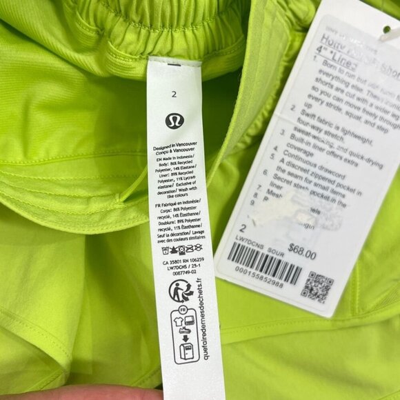 Lululemon NWT Hotty Hot High-Rise Lined Short 4" Sour Grape - Picture 6 of 8